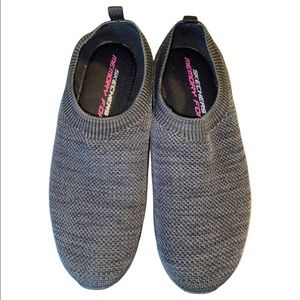 Skechers Memory Foam Dual-Lite Gray Slip-On Sneakers